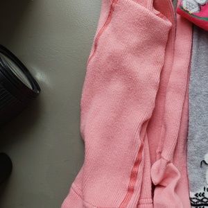 Hanna Andersson pink ribbed tights size 120
